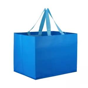 옆집샵 타포린 가방 대형 백 튼튼하게 많이 담는 든든함 블루 컬러 이사 캠핑 수납용