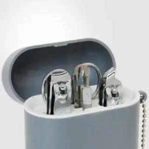 휴대용 손톱깎이 세트 관리 걸이 케이스 그레이