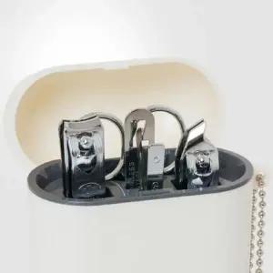 세트 손톱깎이 키링 휴대용 정리 화이트 6종