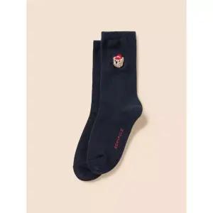 [국내정품] 빈폴키즈 [BEANPOLE KIDS] 곰돌이 자수 양말 네이비 (BI61KTU05R) 키즈 아동 양말