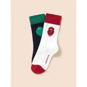 [국내정품] 빈폴키즈 [BEANPOLE KIDS] 푸즈예티 홀리데이 양말 2족 세트 레드 (BI5XKTU026) 키즈 아동 양말