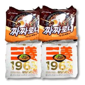 삼양1963 4입 x 2팩(우지라면) + 짜짜로니 5입 x 2팩(총18입)