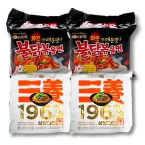 삼양1963 4입 x 2팩(우지라면) + 불닭볶음면 5입 x 2팩(총18입)