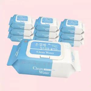 미엘 청소용 엠보싱 물걸레 청소포 청소용물티슈 클린워터 80매 캡형 10팩 베이킹소다 함유 4312514