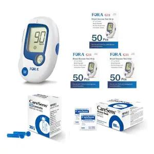 유진 포라 FORA 혈당측정기 풀세트(기계세트+시험지150매+채혈침210개+알콜솜200매)