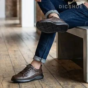 [딕슈]딕슈 남성 소가죽 엠보싱 스토퍼 스니커즈 3cm S414