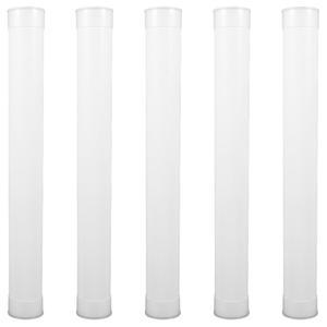 가넥 5팩 투명 우편 튜브 - 문서용 122x14인치 원형 보관 용기 포스터 아트 프린트 배송 및 보관용 내구성 있는 PE 하드 뚜껑