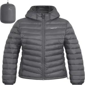 파이오니어 캠프 여성용 패커블 패딩 재킷 겨울 경량 발수 퀼트 코트 후드 포함