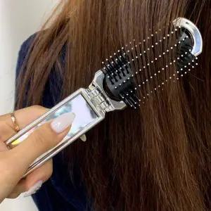 머리빗 포켓 접이식 휴대용 거울빗 휴대용빗