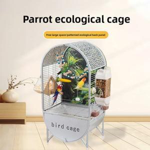 대형 새 앵무새 금속 아크릴 케이지 간편 세척 조류 관찰 생태 빌라 카나리아 애완 동물 번식 놀이터