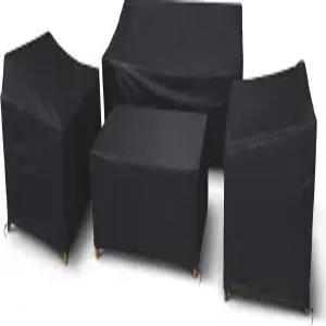 스타트투 아웃도어 가구 커버 방수 외부 소파용 파티오 세트 4종 잔디 의자 커피 테이블 방풍 버클 스트랩