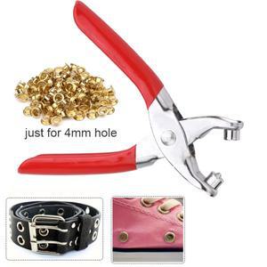 Zxiixz 그로밋 아일렛 플라이어 세트 구멍 펀치 키트 (100개 금속 포함) 가죽 및 천용 도구