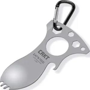 CRKT 이튼 툴 야외 스팍 멀티툴 캠핑 하이킹 배낭여행 및 활동을 위한 내구성과 경량화 티타늄 실버 9100TI