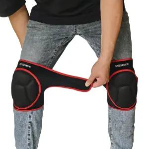 정원 가꾸기 바닥 깔기용 무 무릎 패드 - 두꺼운 EVA 폼 쿠션 미끄럼 방지 실리콘 및 조절 가능한 스트랩