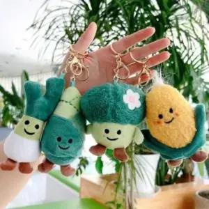 인형키링 배추 열쇠고리 자동차 키체인 야채친구