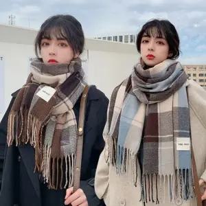 데일리 스카프 겨울스카프 부드러운 숄 목도리 머플러 패턴 체크 숄프카프