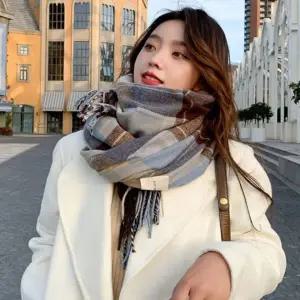 목도리 체크패턴 머플러 스카프 숄 가을 겨울 소프트 숄프카프 겨울스카프