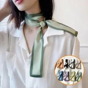 롱 스카프 여자 슬림 실크 스카프 천 가을스카프 헤어밴드스카프 목걸이스카프 면스카프 마그네틱스카프