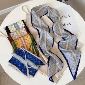 점선 다이아 패턴 스카프 유니크 미니스카프 패션스카프 가방스카프 실크스카프 여자스카프 여성스카프