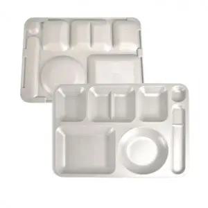 업소용 빗살무늬 4찬 수저거치 멜라민 식판