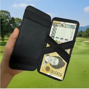 [이거찜] 휴대용 골프 지갑 카드 티 수납 라운딩 파우치 슬림 케이스