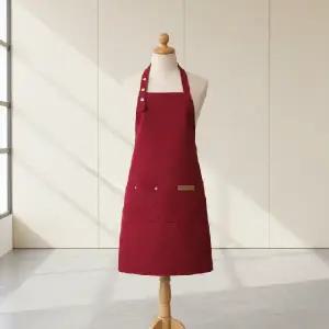 발수 코팅 캔버스 작업용 앞치마 주방 카페 공방 조리복 조리사