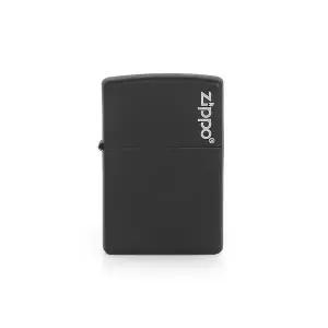 [ZIPPO]지포 ZP218ZL 클래식 블랙 매트 로고 라이터