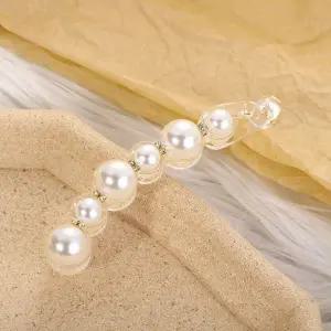 일자형 진주 머리핀 올림머리 반묶음 헤어핀 고정핀