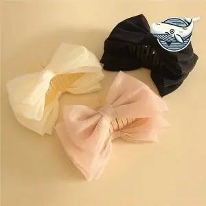 여성용 쉬폰 리본 헤어핀 매력적인 올림머리