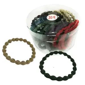 B올록볼록 주름고무줄 30P 코사지 헤어밴드