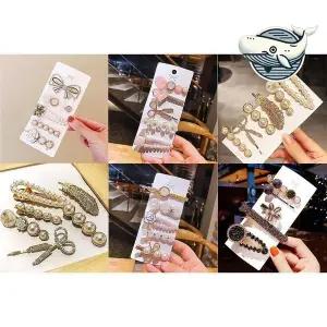 우아한 골드 비즈 머리핀 5종 헤어 액세서리