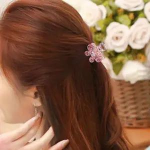 라이크헤어집게핀3p(핑크)큐빅나비미니헤어핀