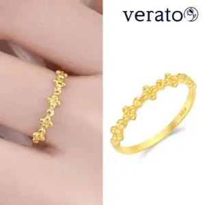 베라토 24K 순금 플라워 레이어드 반돈 반지 1.875g