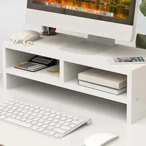 모니터받침대 2단 받침대 책정리 책상정리 받침대수납 미니받침대