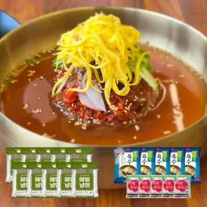 자연맘스토리 메밀 사골 물비빔냉면 10인분 1세트 (면1인분10개+육수5개+비빔장5개)
