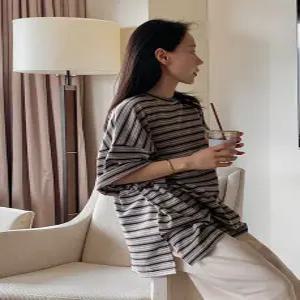 포브 스트라이프 오버핏 반팔티 (3 color)