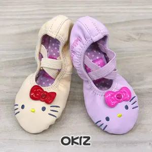 [I0073] 헬로키티 발레슈즈 [페이스컷] 유아 아동 발레용품