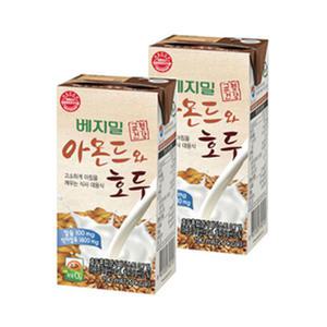 베지밀 아몬드와 호두 두유 190ml x 48팩
