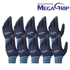 메가그립 슬림 S-100 10켤레 코팅장갑 작업 터치 3M +