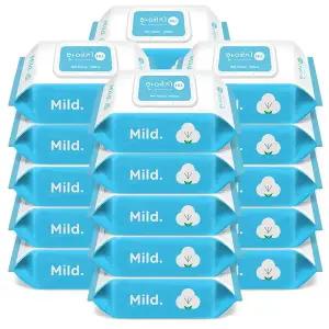 [한예지]휴마일드 물티슈 캡형 100매 20팩