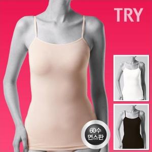 쌍방울 TRY 여성용 나시 스킨케미솔#D01 언더웨어 60수 면스판 1매 TWCAD01