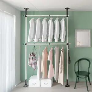 고정식 튼튼한행거 헹거 2단 38mm (블랙앤화이트)