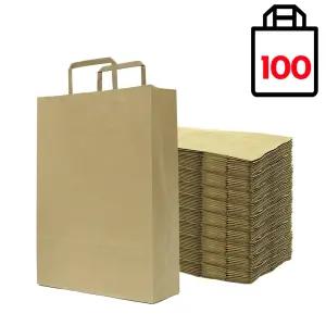 종이쇼핑백 100매 크라프트 무지 쇼핑백 화이트 도시락 종이가방 봉투 선물포장