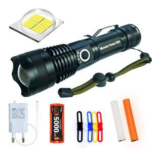 몬스터파워 DRS 손전등 XHP70 충전식 LED랜턴 줌 써치라이트 캠핑후레쉬