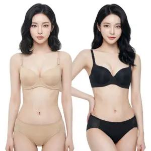 비너스 자스민 여성 브라 팬티 세트 메모리폼 와이어 A B C D E F 컵 빅사이즈 JBR1163S