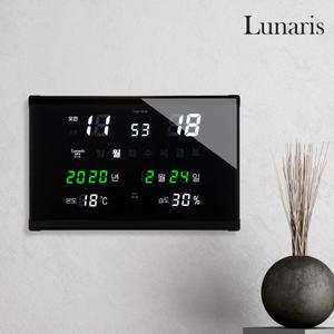 국산 루나리스 GPS수신 매직 온습도 LED 전자벽시계
