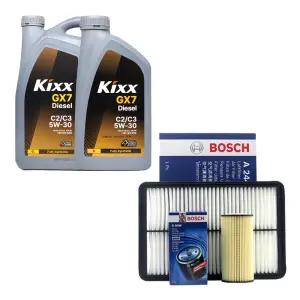 올뉴쏘렌토 디젤 엔진오일 킥스 GX7 5W30 7리터 보쉬 오일필터 에어필터
