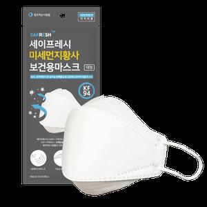 [세이프레시] 미세먼지황사 보건용마스크 KF94 화이트 대형 50매
