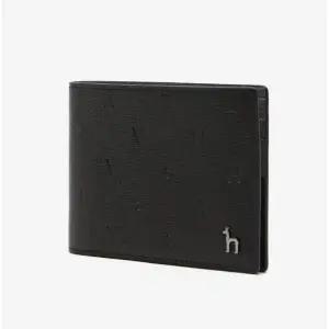 [헤지스](대구신세계)[HAZZYS ACC] [GOLDEN LANE] 블랙 로고패턴 소가죽 반지갑  HJWA5E562BK