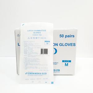 세운 멸균 라텍스 글러브 의료용 장갑 파우더프리 50조 중형(M)